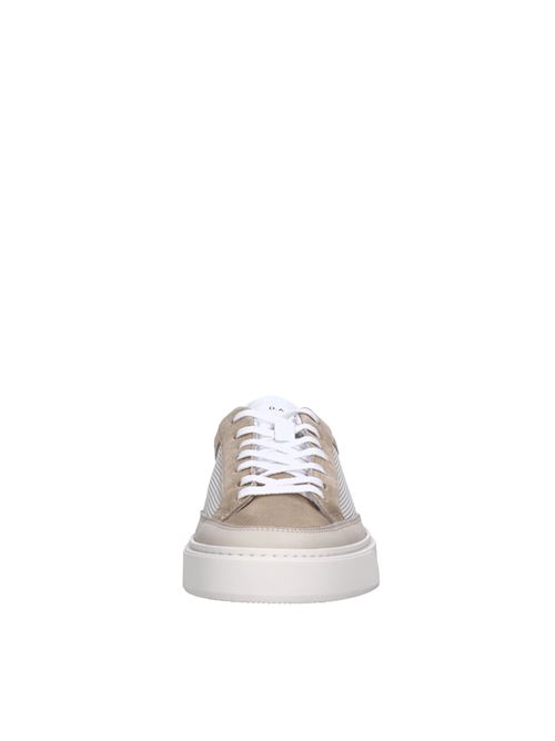 Sneakers in pelle e tessuto D.A.T.E. | LEVANTE DRAGONBEIGE-BIANCO
